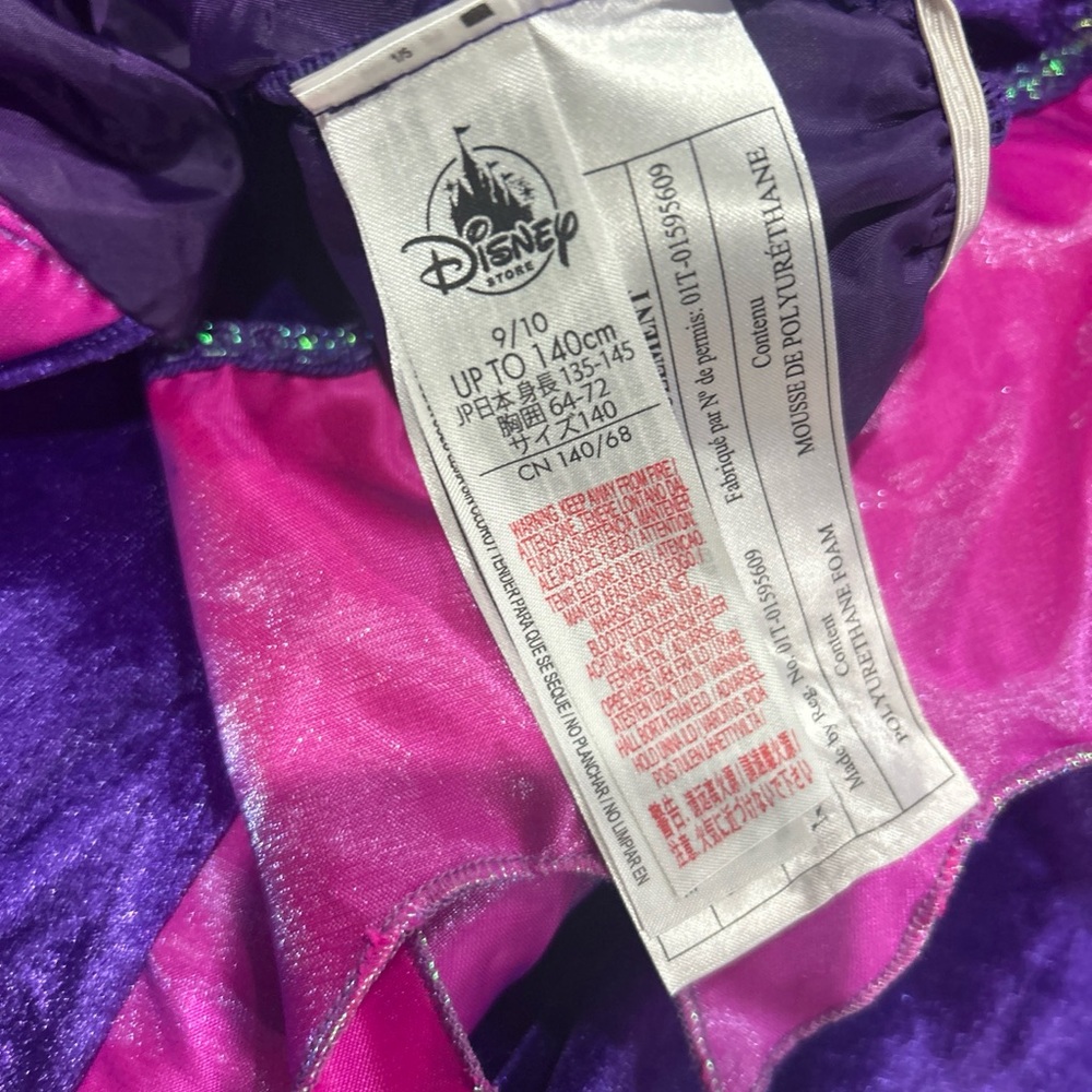 Disney Store Maleficent Costume Child Size Large 9/10 Purple Dress - Picture 6 of 6